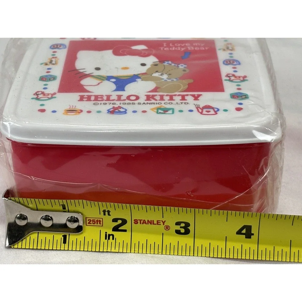 NEW! Vtg Hello Kitty Storage Container 1985 I Love My Teddy Plastic Japan Sanrio
